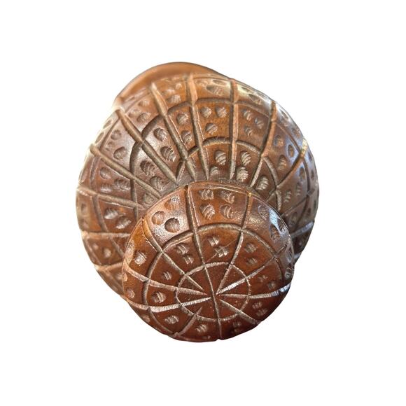 Antique Solid Wood Hand Carved Buddha Bust - Picture 4 of 8